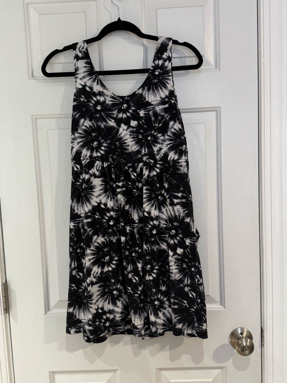 Portocruz Black & White Tie-Dye Dress With Pockets. - Picture 2 of 8
